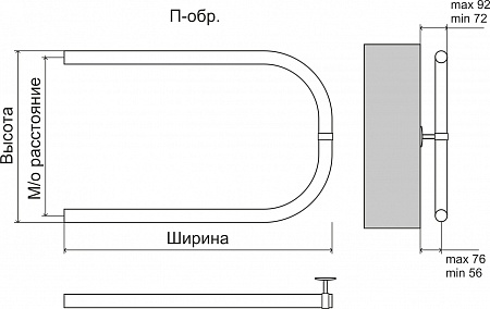 Эконом П-обр AISI 32х2 500х500 Полотенцесушитель  TERMINUS Норильск - фото 3