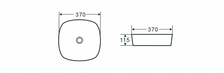 Раковина накладная Terminus Классик 370х370х115 Норильск - фото 3