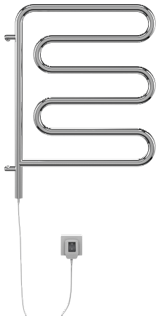 Электро 25 Ш-обр 450х570 поворотный Полотенцесушитель  TERMINUS Норильск - фото 2