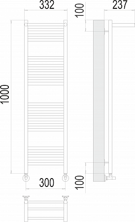 Аврора с/п П20 300х1000 Полотенцесушитель  TERMINUS Норильск - фото 3