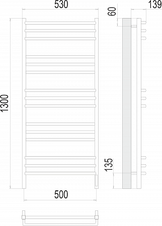 Соренто П15 500х1300 электро (sensor quick touch) Полотенцесушитель  TERMINUS Норильск - фото 3