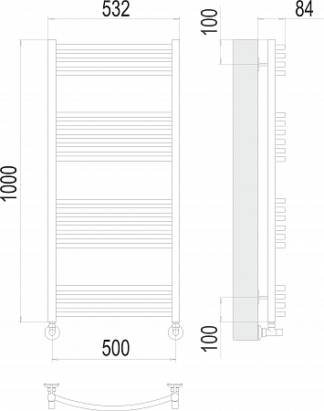 Классик П20 500х1000 Полотенцесушитель  TERMINUS Норильск - фото 3