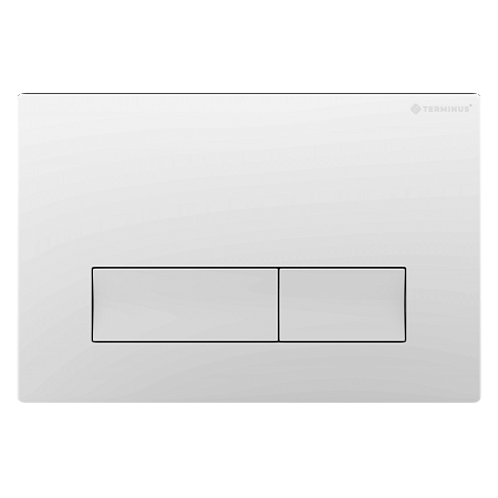 Клавиша смыва для инсталляции Terminus Classic кнопка прямоугольник цвет белый Норильск - фото 1