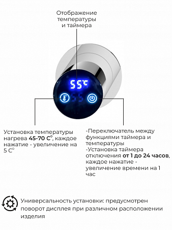 Рондо П2 350х760 электро Полотенцесушитель TERMINUS Нержавеющая сталь Норильск - фото 5
