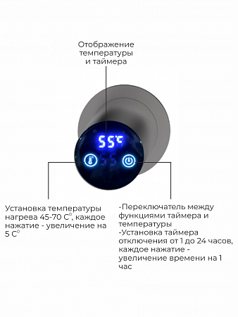 Аккорд П5 500х800 электро Полотенцесушитель TERMINUS Оружейная сталь Норильск - фото 4