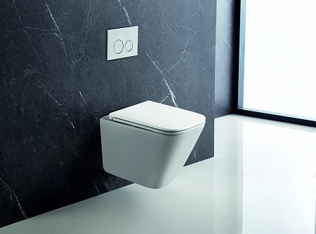 Подвесной унитаз безободковый Terminus Ватикан Monolit 490х340 белый Норильск - фото 1