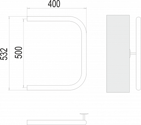 П-обр AISI 32х2 500х400 Полотенцесушитель  TERMINUS Норильск - фото 3